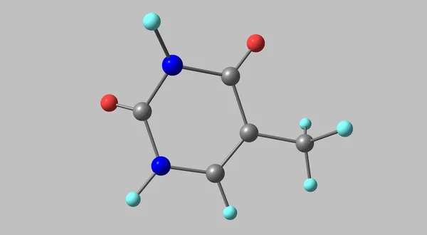 Θυμίνη Είναι Νουκλεοβάση Πυριμιδίνης Που Είναι Ουρακίλη Στην Οποία Υδρογόνο — Φωτογραφία Αρχείου