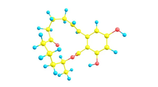 Zearalenone Zen Ral Potente Metabolita Estrogeno Illustrazione — Foto Stock