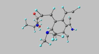 Ergometrin ya da ergonovine, rahmin kasılmalarının doğum sonrası vajinal kanamayı tedavi etmek için kullanılan bir ilaçtır. 3d illüstrasyon