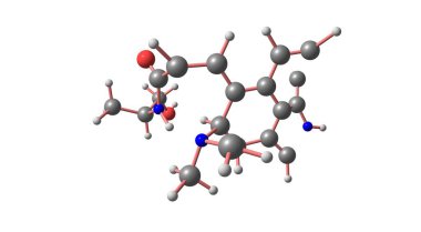 Ergometrin ya da ergonovine, rahmin kasılmalarının doğum sonrası vajinal kanamayı tedavi etmek için kullanılan bir ilaçtır. 3d illüstrasyon