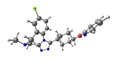 Balovaptan, otizm tedavisi için vazopressin reseptörünün seçici küçük bir molekül antagonistidir. 3d illüstrasyon