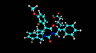 Elagolix, kadınlarda endometriyozis ile ilişkili ağrının tedavisinde kullanılan gonadotropin salgılayıcı bir hormon antagonist ilaçtır. 3d illüstrasyon