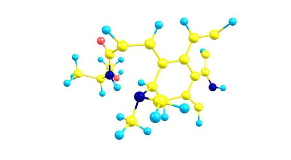 Ergometrine or ergonovine is a medication used to cause contractions of the uterus to treat heavy vaginal bleeding after childbirth. 3d illustration