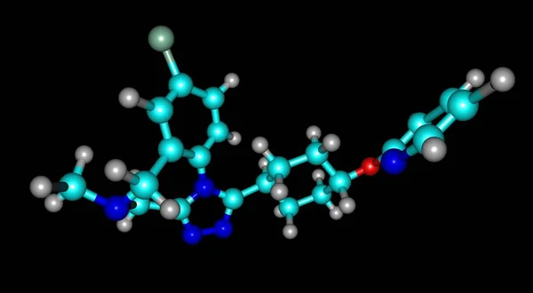 Balovaptan是一种选择性的抗血管紧张素受体小分子拮抗剂 用于治疗自闭症 3D说明 — 图库照片
