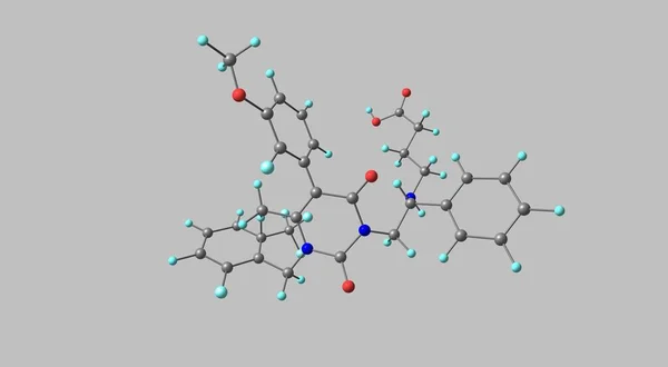 Elagolix is a gonadotropin-releasing hormone antagonist medication which is used in the treatment of pain associated with endometriosis in women. 3d illustration