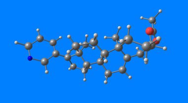 Abiraterone, metastatik ve hadım edilmeye dayanıklı prostat kanserini tedavi etmek için kullanılan bir antiandrojendir. 3d illüstrasyon