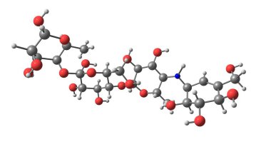 Akarboz, diyabet tedavisi için kullanılan bir diyabet ilacı olup, bazı ülkelerde prediyabet hastasıdır. 3d illüstrasyon
