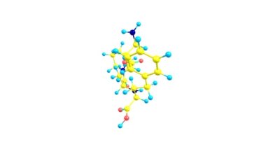 Lisinopril molekül dönen video Full HD