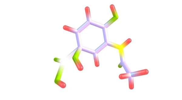 アセタルソルは 抗原虫性および抗ヘレニズム性を有する五価ヒ素化合物である 3Dイラスト — ストック写真