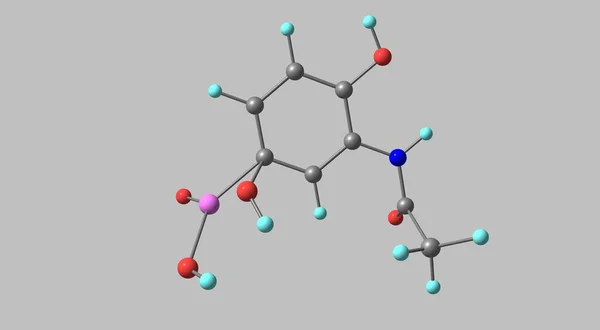 アセタルソルは 抗原虫性および抗ヘレニズム性を有する五価ヒ素化合物である 3Dイラスト — ストック写真