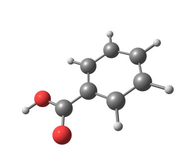 Benzoic acid molecule isolated on white clipart