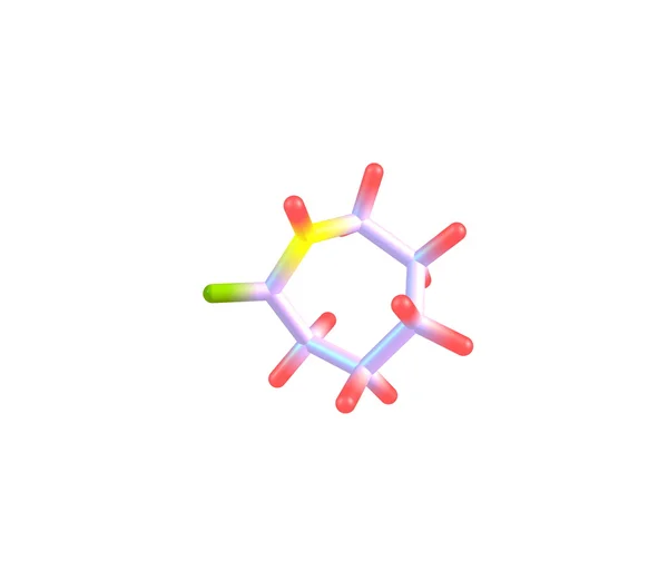 Caprolactam-Molekül auf Weiß isoliert — Stockfoto