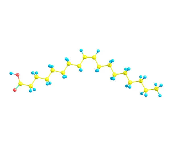 Oleic acid molecule isolated on white — Stock Photo, Image