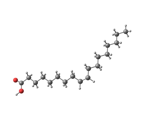 白で隔離されるオレイン酸分子 — ストック写真