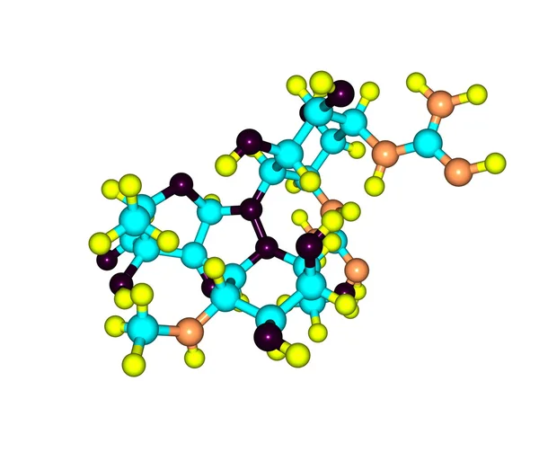 Molécula de estreptomicina isolada em branco — Fotografia de Stock