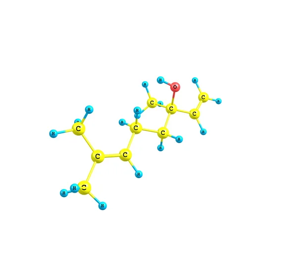 Linalool molekyl isolerat på vit — Stockfoto