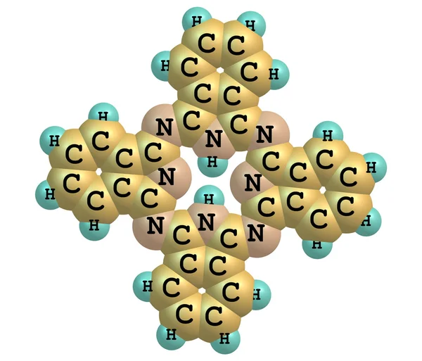 Phthalocyanine glycoprotein molecule isolated on white — Stock Photo, Image