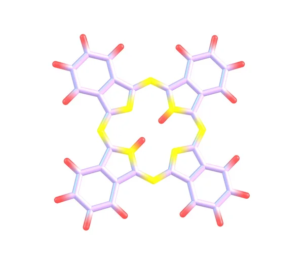 酞菁糖蛋白分子上白色孤立 — 图库照片