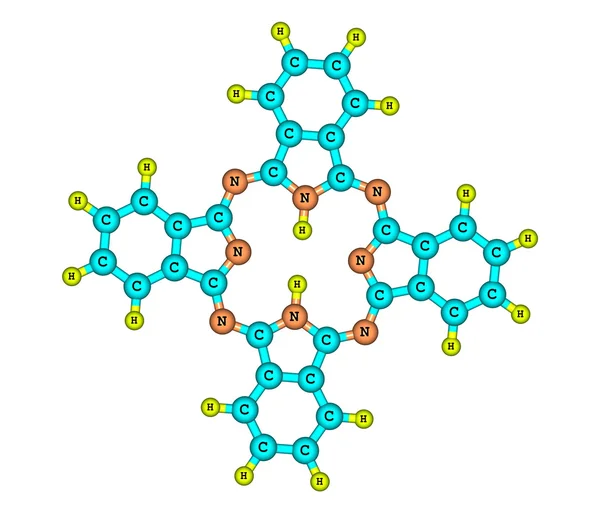 Phthalocyanine glycoprotein molekyl isolerad på vit — Stockfoto