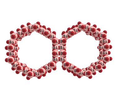 Mcm-41 molekül üzerinde beyaz izole