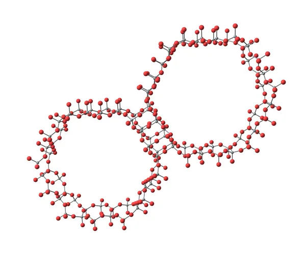 MCM-41 молекула изолирована на белом — стоковое фото