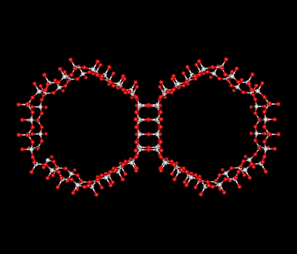 MCM-41 molecule isolated on black — Stock Photo, Image