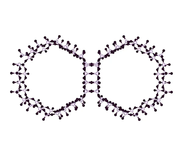 MCM-41 molekula izolované na bílém — Stock fotografie