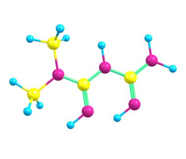 Metformin molekül üzerinde beyaz izole