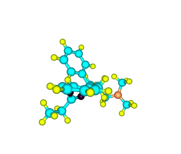 Dextropropoxyfeen molecuul geïsoleerd op wit — Stockfoto