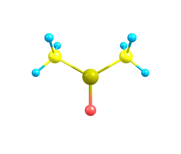 Dimethyl sulfoxidu molekula izolované na bílém — Stock fotografie