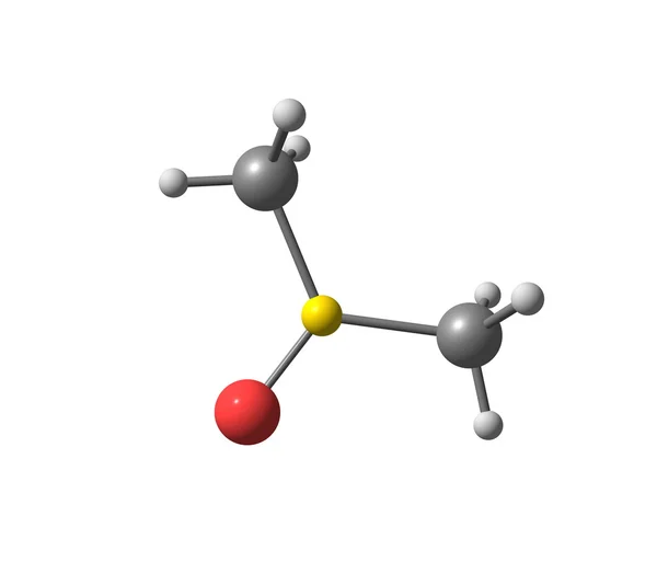 Dimethylsulfoxid-Molekül auf Weiß isoliert — Stockfoto