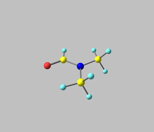 Molecola di dimetilformamide isolata su bianco — Foto Stock