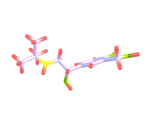 Salbutamol molecuul geïsoleerd op wit — Stockfoto