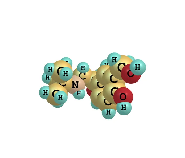 Quetiapin molekyl isolerad på vit — Stockfoto