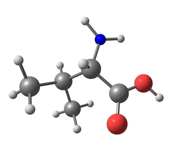 Molecula de valină izolată pe alb — Fotografie, imagine de stoc
