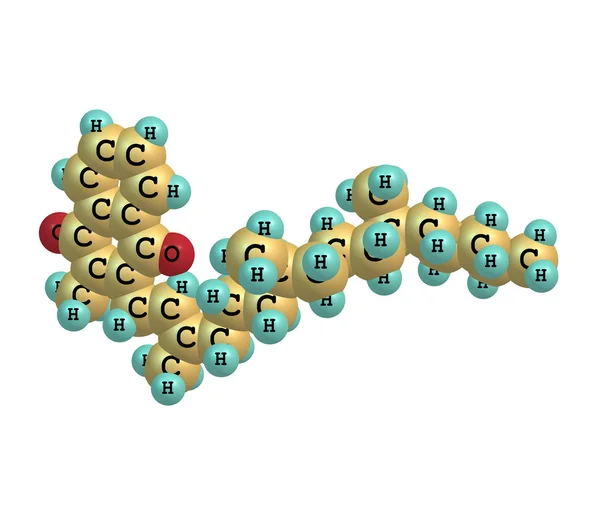 Phylloquinone molekyl isolerad på vit — Stockfoto