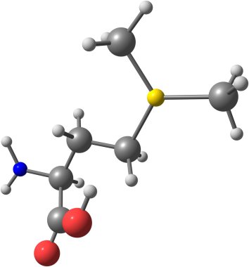 Vitamin U molecule isolated on white clipart