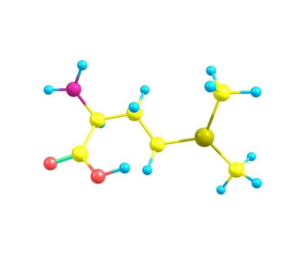Beyaz izole vitamini U molekül — Stok fotoğraf