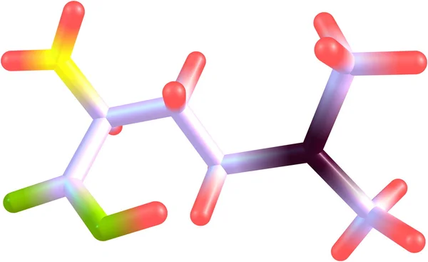 Molécula de vitamina U isolada em branco — Fotografia de Stock