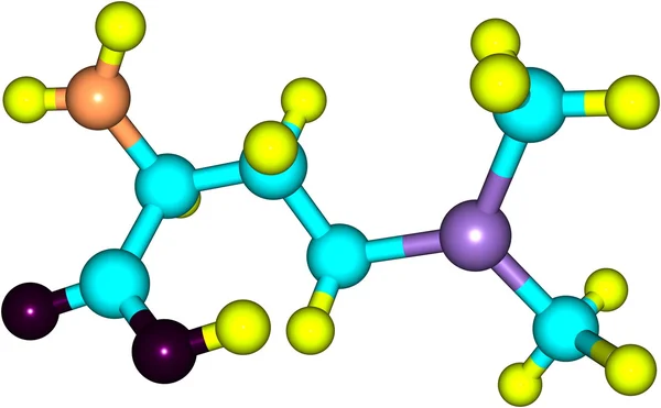 Molécula de vitamina U aislada en blanco —  Fotos de Stock