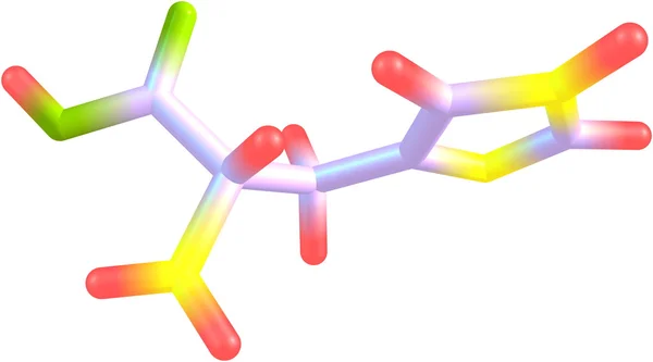 Histidine zure molecuul geïsoleerd op wit — Stockfoto