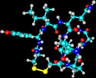 Siyah izole oksitosin molekül