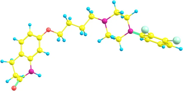 Aripiprazol molecuul geïsoleerd op wit — Stockfoto