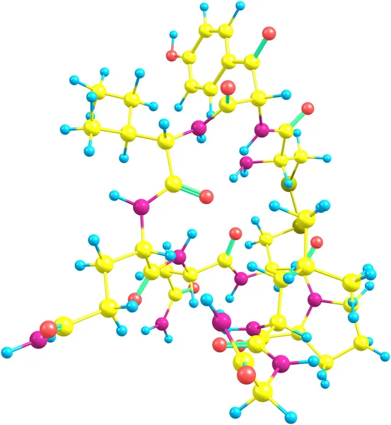 Молекула оксицотину ізольована на білому — стокове фото