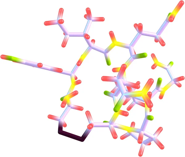 Oxytocine molecuul geïsoleerd op wit — Stockfoto