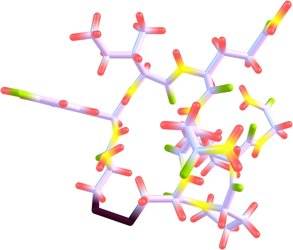Oxytocin molekyl isolerad på vit Stockfoto