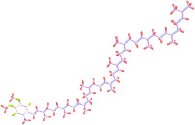 Ubiquinone molekül üzerinde beyaz izole