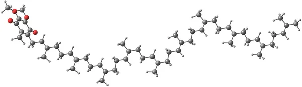 Ubiquinone molecule isolated on white — Stock Photo, Image