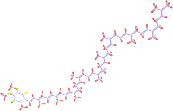 Ubiquinone molekül üzerinde beyaz izole