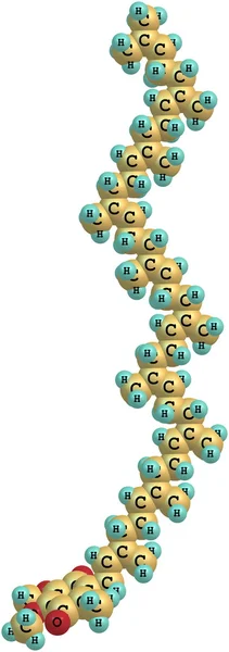 Ubiquinon-Molekül auf Weiß isoliert — Stockfoto
